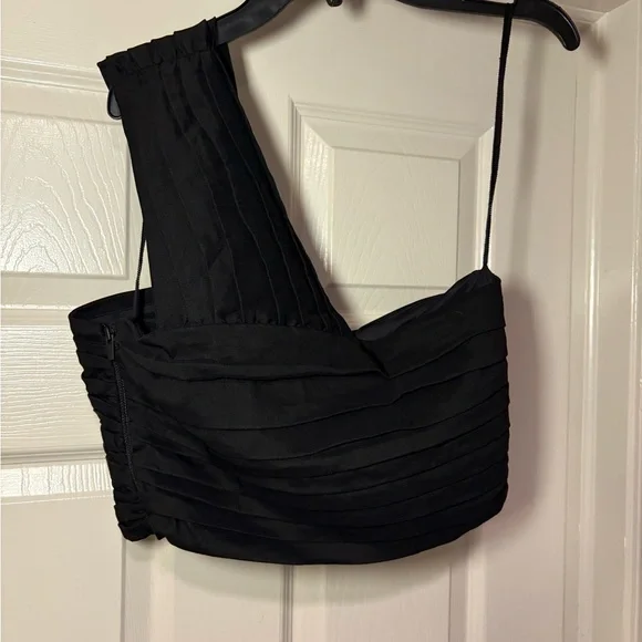 NWOT A.L.C. Women’s Apollo Linen One Shoulder Top Summer Vacation Resort Luxe - Picture 9 of 11